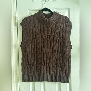 a new day Brown Turtleneck Sweater Vest